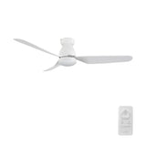 DENVER 52 inch 3 - Blade Flush Mount Smart Ceiling Fan with LED Light With Remote - LEDMyPlace