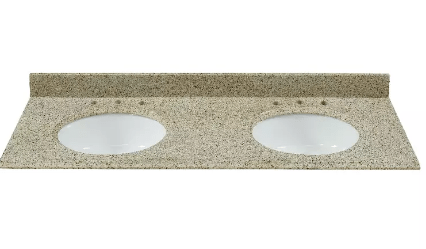 Desert gold granite Oval Bathroom Vanity Sink Top - BUILDMYPLACE