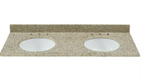 Desert gold granite Oval Bathroom Vanity Sink Top - BUILDMYPLACE