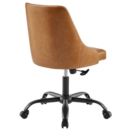 Designate Swivel Vegan Leather Office Chair - BUILDMYPLACE