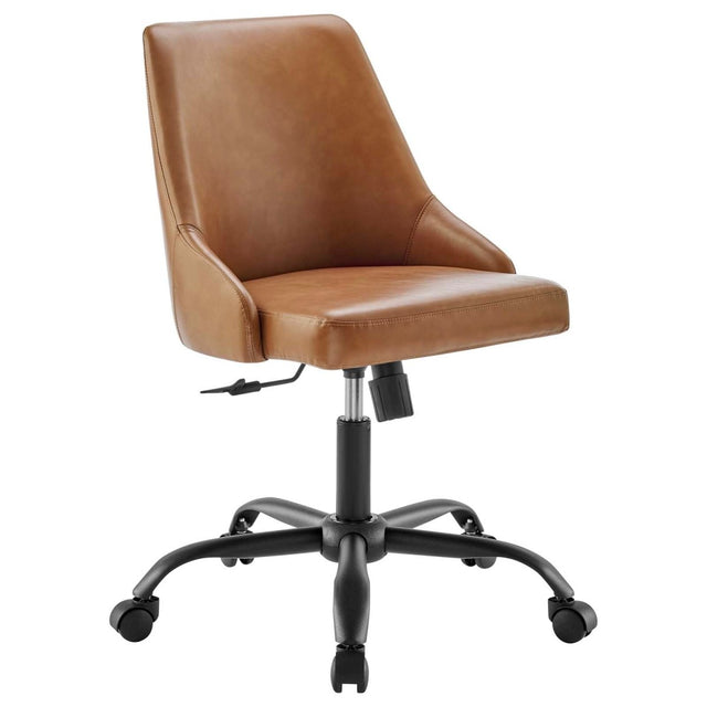 Designate Swivel Vegan Leather Office Chair - BUILDMYPLACE