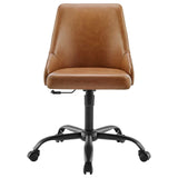 Designate Swivel Vegan Leather Office Chair - BUILDMYPLACE