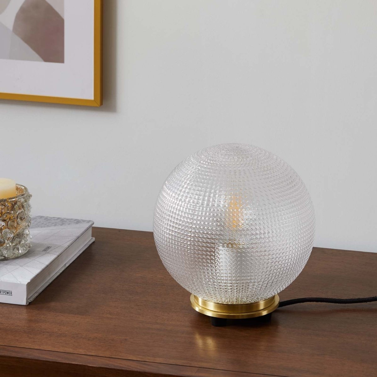 Destiny Glass and Metal Table Lamp - BUILDMYPLACE