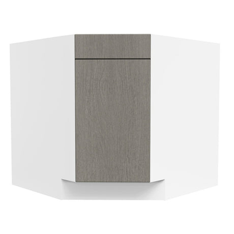 Diagonal Corner Sink Base Cabinet| Matrix Silver | 36"W x 34.5"H x 24"D - BUILDMYPLACE