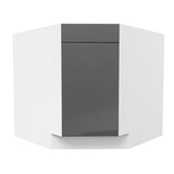 Diagonal Corner Sink Base Cabinet | Milano Slate | 36"W x 34.5"H x 24"D - BUILDMYPLACE