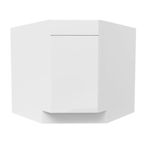 Diagonal Corner Sink Base Cabinet | Milano White | 36"W x 34.5"H x 24"D - BUILDMYPLACE