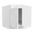 Diagonal Corner Sink Base Cabinet | Milano White | 36"W x 34.5"H x 24"D - BUILDMYPLACE