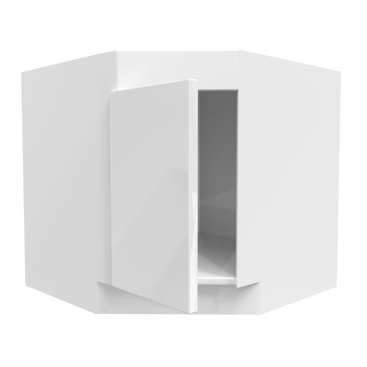 Diagonal Corner Sink Base Cabinet | Milano White | 36"W x 34.5"H x 24"D - BUILDMYPLACE