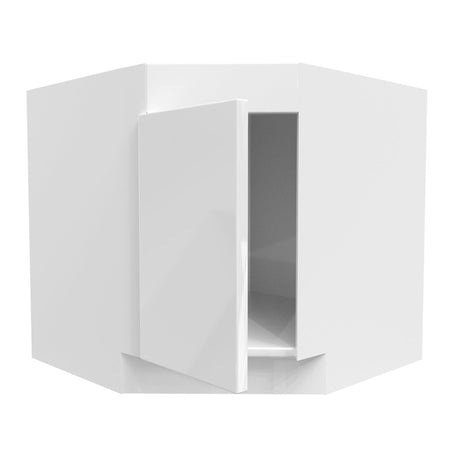 Diagonal Corner Sink Base Cabinet | Milano White | 36"W x 34.5"H x 24"D - BUILDMYPLACE