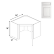 Diagonal Corner Wall Cabinets - 18G in H x 24 in W x 24 in D - AO - Pre Assembled - BUILDMYPLACE