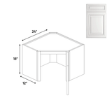 Diagonal Corner Wall Cabinets - 18G in H x 24 in W x 24 in D - AO - Pre Assembled - BUILDMYPLACE