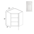 Diagonal Corner Wall Cabinets - 36 in H x 24 in W x 24 in D - AO - Pre Assembled - BUILDMYPLACE