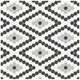 Diamond Soho Midnight Blend Matte Glazed Porcelain Mosaic - BUILDMYPLACE