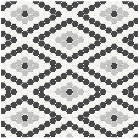 Diamond Soho Midnight Blend Matte Glazed Porcelain Mosaic