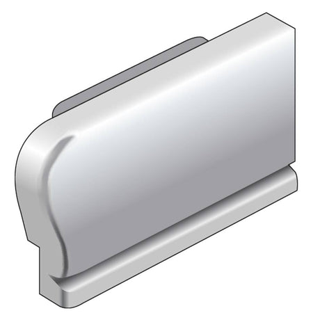 DIAMONDSTEP Stair nosing profile - End Cap right - Silver - Aluminum - without insert | DISTAE 110 - XKR/2 - BUILDMYPLACE