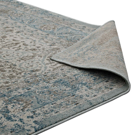 Dilys Distressed Vintage Floral Lattice Area Rug - BUILDMYPLACE