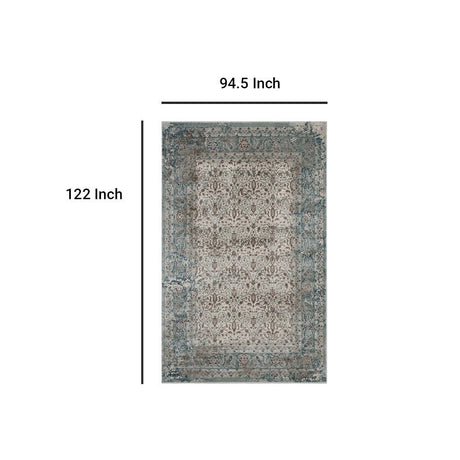 Dilys Distressed Vintage Floral Lattice Area Rug - BUILDMYPLACE