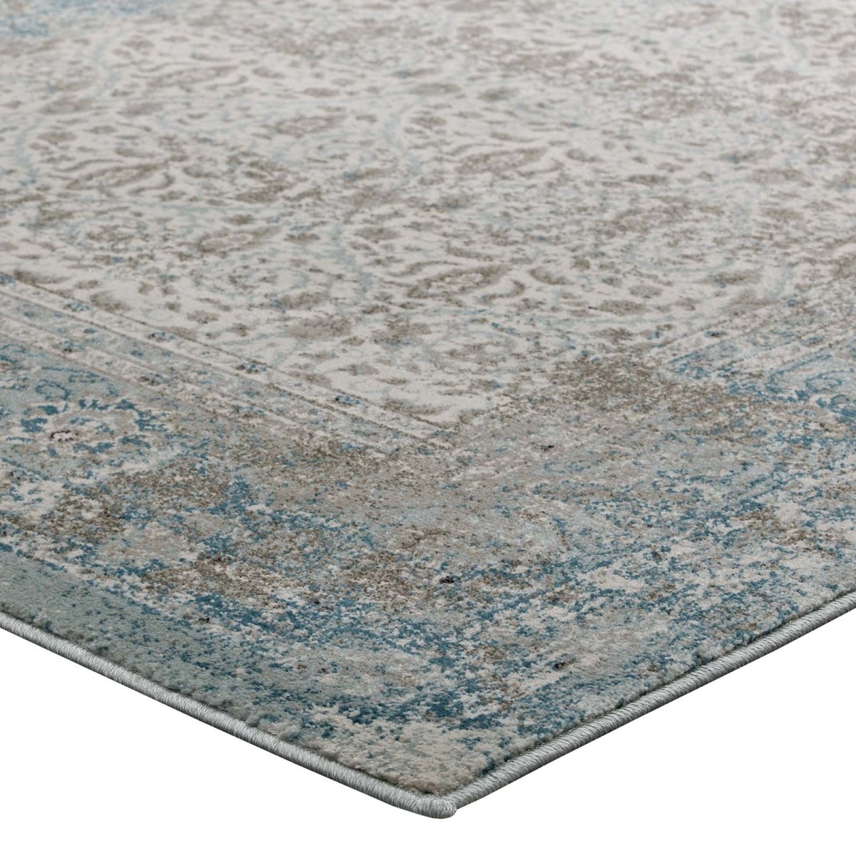 Dilys Distressed Vintage Floral Lattice Area Rug - BUILDMYPLACE