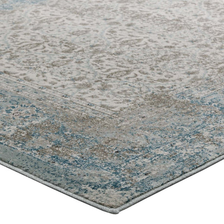 Dilys Distressed Vintage Floral Lattice Area Rug - BUILDMYPLACE