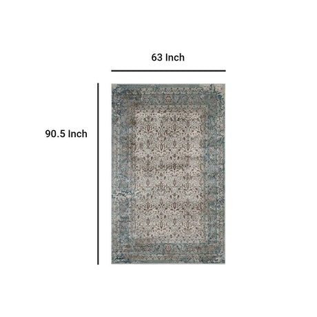 Dilys Distressed Vintage Floral Lattice Area Rug - BUILDMYPLACE