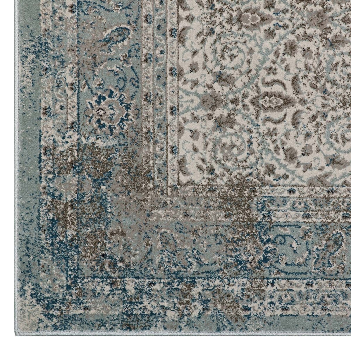 Dilys Distressed Vintage Floral Lattice Area Rug - BUILDMYPLACE