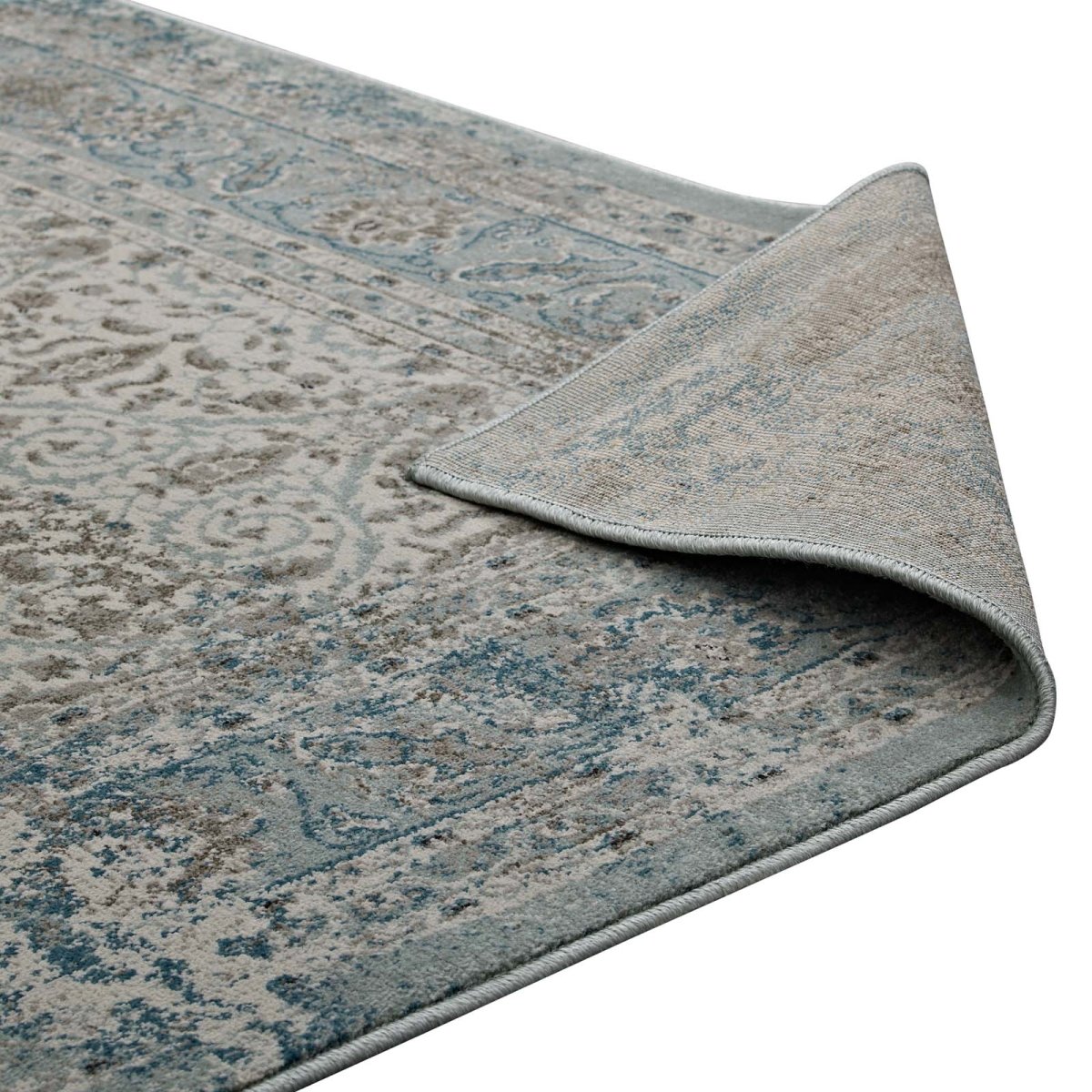 Dilys Distressed Vintage Floral Lattice Area Rug - BUILDMYPLACE