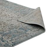 Dilys Distressed Vintage Floral Lattice Area Rug - BUILDMYPLACE