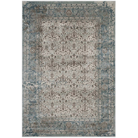Dilys Distressed Vintage Floral Lattice Area Rug - BUILDMYPLACE
