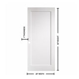 Ivanees 1-Panel Hollow Core Molded Shaker Door Slab - Madison 80 Inch Height