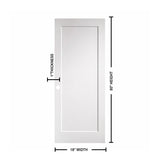 Ivanees 1-Panel Hollow Core Molded Shaker Door Slab - Madison 80 Inch Height