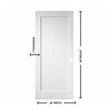 Ivanees 1-Panel Hollow Core Molded Shaker Door Slab - Madison 80 Inch Height