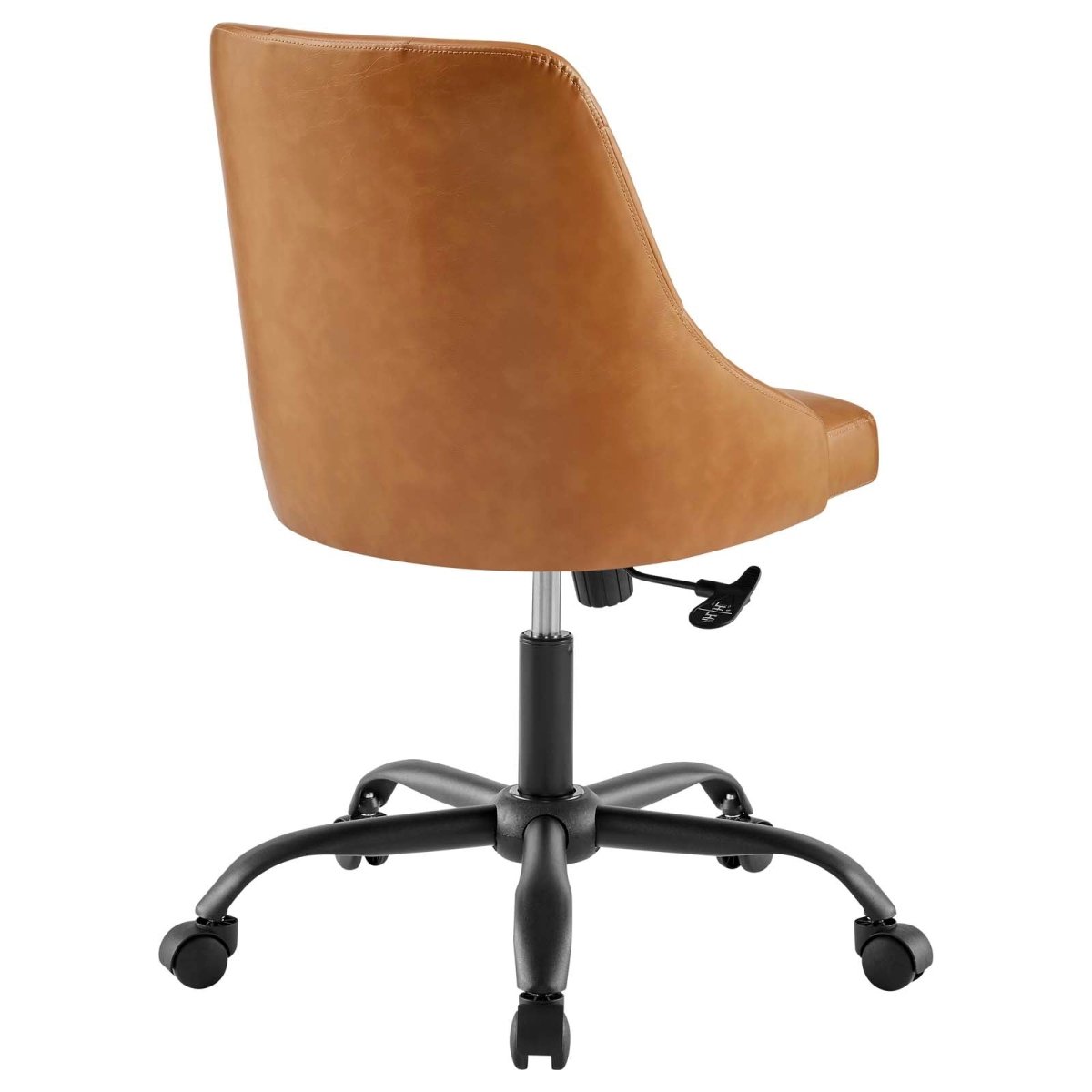 Distinct Tufted Swivel Vegan Leather Office Chair - BUILDMYPLACE