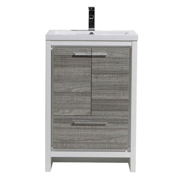 Divine Freestanding Bathroom Vanity With Acrylic Sink, Soft Closing Doors & Drawers