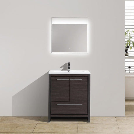 Divine Freestanding Bathroom Vanity With Acrylic Sink, Soft Closing Doors & Drawers - BUILDMYPLACE