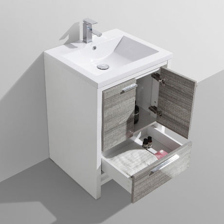 Divine Freestanding Bathroom Vanity With Acrylic Sink, Soft Closing Doors & Drawers - BUILDMYPLACE