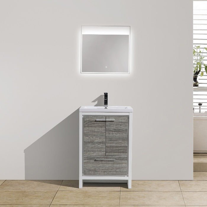 Divine Freestanding Bathroom Vanity With Acrylic Sink, Soft Closing Doors & Drawers - BUILDMYPLACE