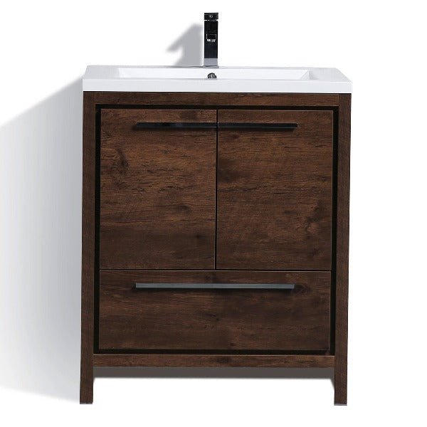 Divine Freestanding Bathroom Vanity With Acrylic Sink, Soft Closing Doors & Drawers - BUILDMYPLACE