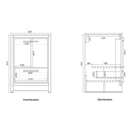 Divine Freestanding Bathroom Vanity With Acrylic Sink, Soft Closing Doors & Drawers - BUILDMYPLACE