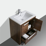 Divine Freestanding Bathroom Vanity With Acrylic Sink, Soft Closing Doors & Drawers - BUILDMYPLACE