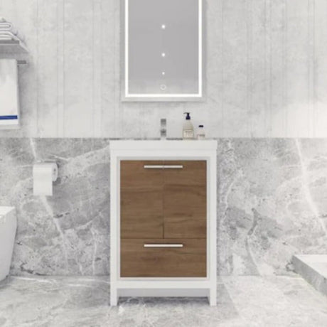 Divine Freestanding Bathroom Vanity With Acrylic Sink, Soft Closing Doors & Drawers - BUILDMYPLACE