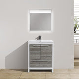 Divine Freestanding Bathroom Vanity With Acrylic Sink, Soft Closing Doors & Drawers - BUILDMYPLACE