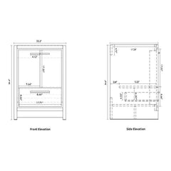 Divine Freestanding Bathroom Vanity With Acrylic Sink, Soft Closing Doors & Drawers