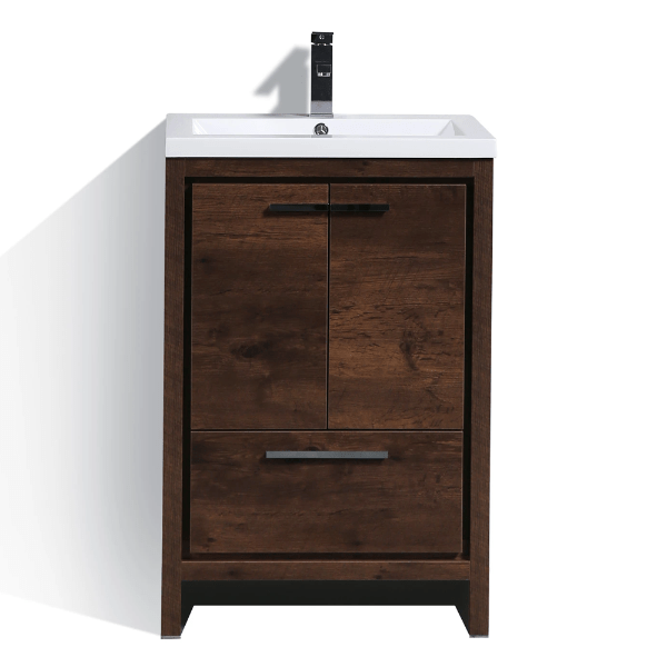 Divine Freestanding Bathroom Vanity With Acrylic Sink, Soft Closing Doors & Drawers - BUILDMYPLACE