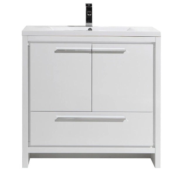 Divine Freestanding Bathroom Vanity With Acrylic Sink, Soft Closing Doors & Drawers - BUILDMYPLACE