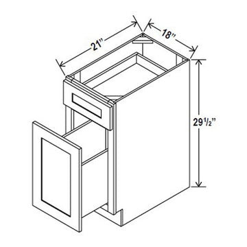 Document File Base Cabinet | 18''W x 29 1/2''H x 21''D