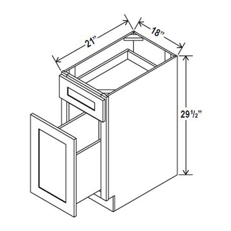 Document File Base Cabinet | 18W x 29 1/2H x 21D - Aria Shaker Espresso - RTA - BUILDMYPLACE