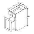 Document File Base Cabinet | 18''W x 29 1/2''H x 21''D - Aria White Shaker - RTA - BUILDMYPLACE