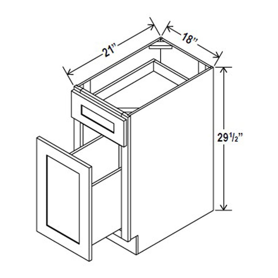 Document File Base Cabinet - 18''W x 29 1/2"H x 21"D - Charleston Saddle - RTA - BUILDMYPLACE