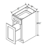 Document File Base Cabinet | 18''W x 29 1/2''H x 21''D - Grey Shaker Cabinet - RTA - BUILDMYPLACE