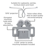 Door Catch 1 - 3/16 Inch Center to Center Cadmium - Hickory Hardware - BUILDMYPLACE